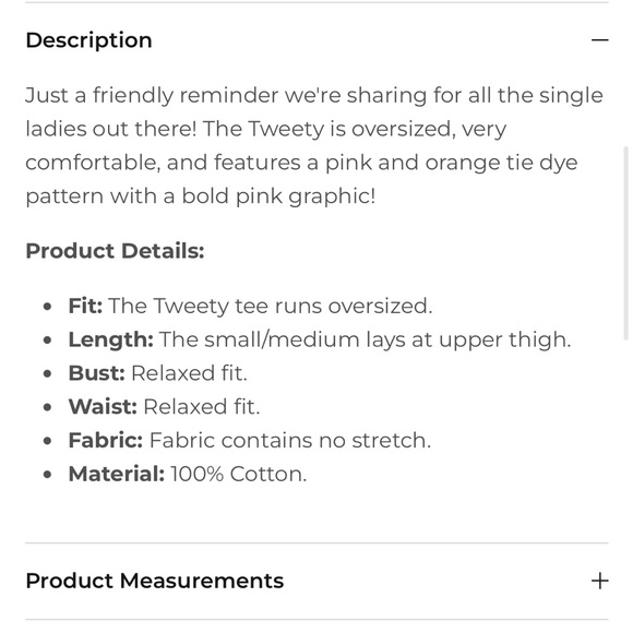 Tweety Oversized Tie Dye Tee Don’t Funk With My Heart - Picture 6 of 10